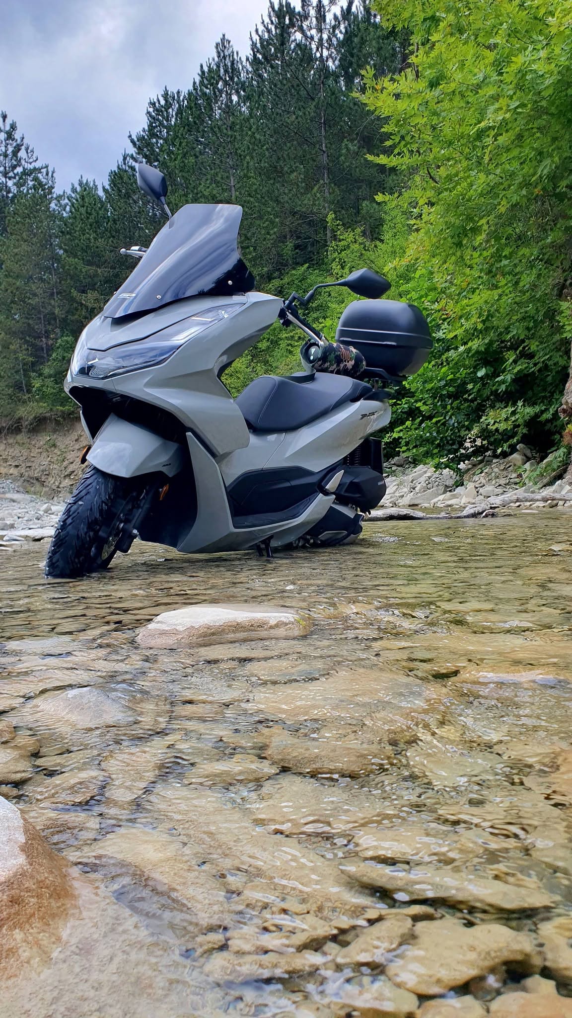 Dere içinde duran Honda PCX